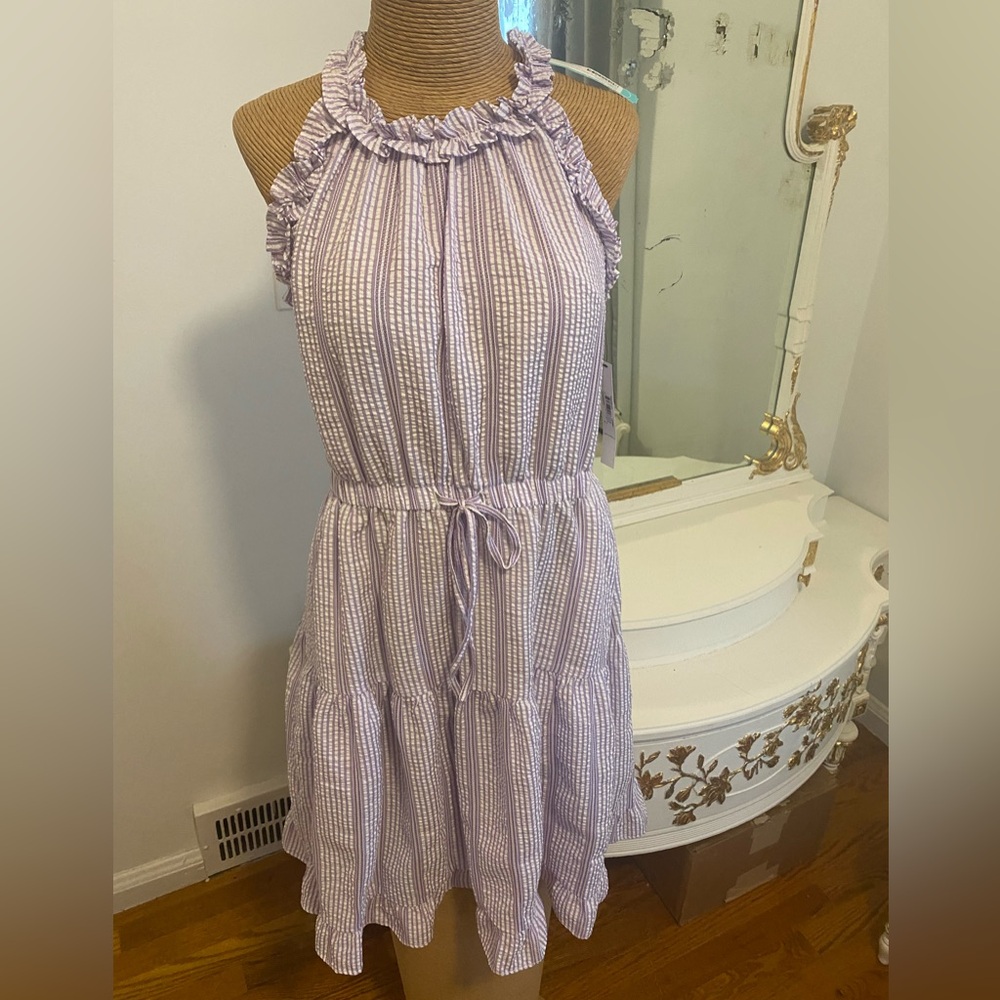 Maggy London Light Purple Ruffle Dress